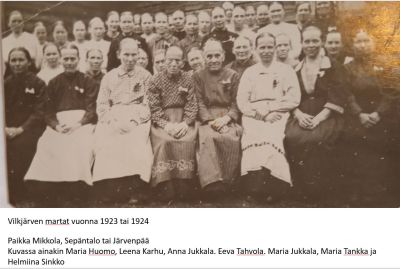 Ã„itenpÃ¤ivÃ¤ 1923 tai 1924
Joitakin tunnistettu, mutta kuka on kukin?
